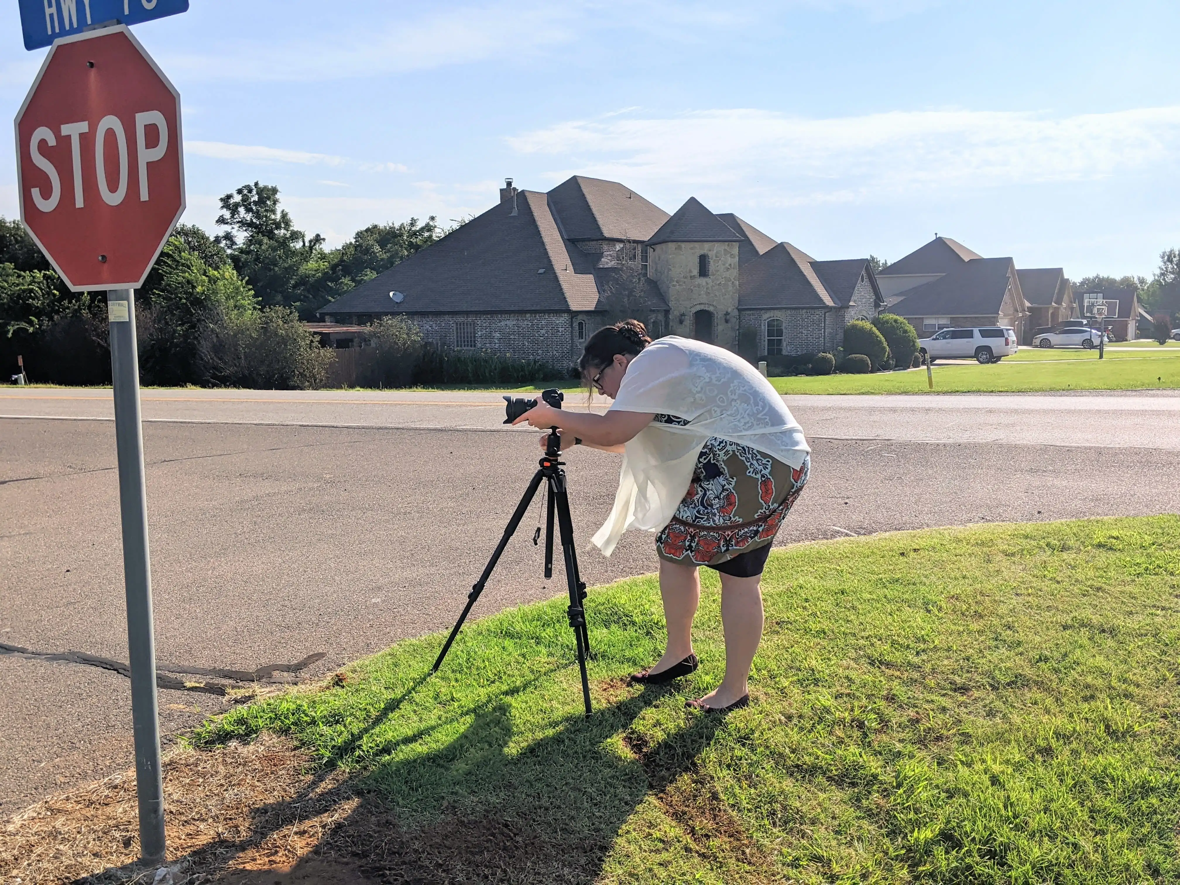 Grace Hammonds on a real estate photography shoot